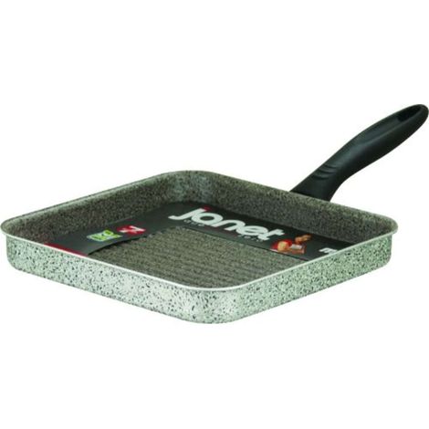 Mamù Bistecchiera Quadra, antiaderente, alluminio, PFOA free, antigraffio, Ø 23 cm, made in italy