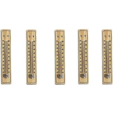 Thermomètre en bois, thermomètre en verre et thermomètre domestique (1/5)