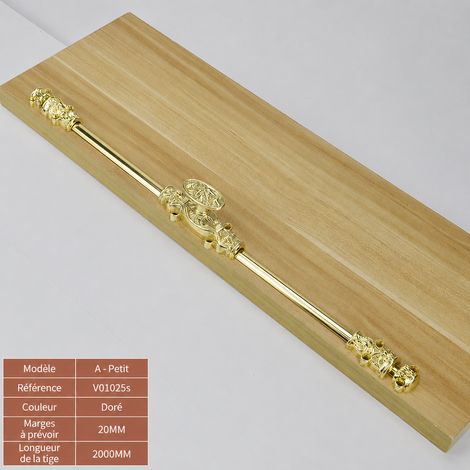 Serrure à tringle longue rétro A petit format dorée 2000 mm pour meuble et vitrine doré 2000mm 1 kg – Livraison gratuite