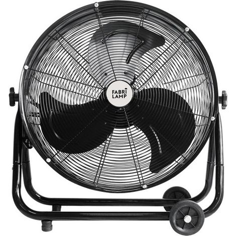 FABRILAMP Poniente Ventilatore Industriale 180w Nero 64d 3 Velocità 67,5x75x41 Cm Orientabile (1/2)