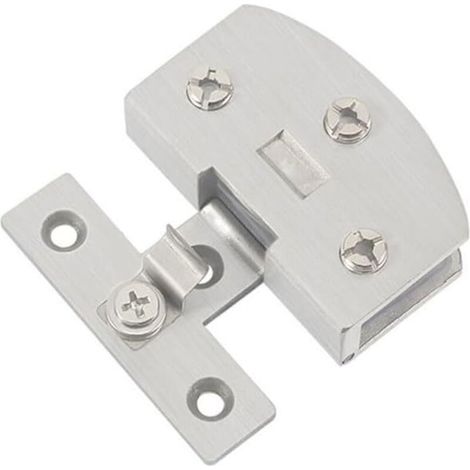 Frameless glass hinge for wine cabinets in 304 stainless steel, fixed at 90 degrees, without door opening, self-locking mechanism with rubber pads (S) (1/5)