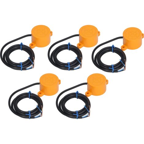 5 Stück induktive Näherungsschalter PNP, nicht eingebettet, IP65, 300 mA, Annäherungssensor für die Industrie, 6–36 V DC (1/5)