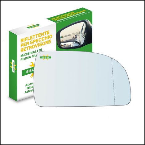 Specchio adesivo asferico lato passeggero per kia carens ii (fj) dal 2002-2006 (1/4)