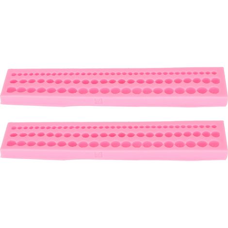 2 moules en silicone en forme de long collier de perles, démoulage facile, souples et faciles à utiliser pour la pâtisserie, la pâte à sucre et le chocolat. (1/5)
