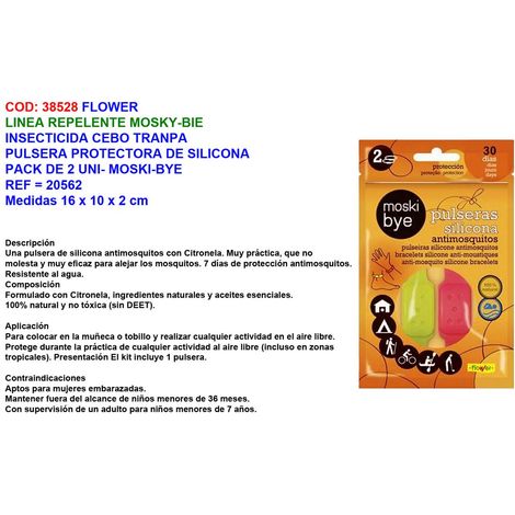 Moskibye 2er-Pack blumenabweisendes Silikonarmband