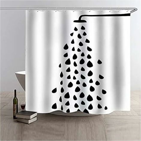 Rideau Bain Polyester 180x180cm Anti-Moisissure Lavable (1/5)