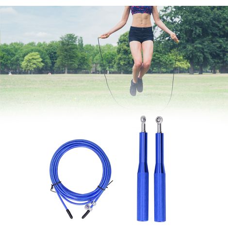Corde à sauter en fil d'acier et alliage d'aluminium avec tête universelle, roulement à œillet, âme en acier, produit de fitness et de compétition pour adultes, corde à sauter pour étudiants, alliage (1/5)