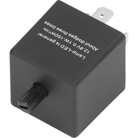 Relais clignotant LED étanche 3 broches ABS réglable pour véhicule - contrôleur de clignotement portable (1/5)