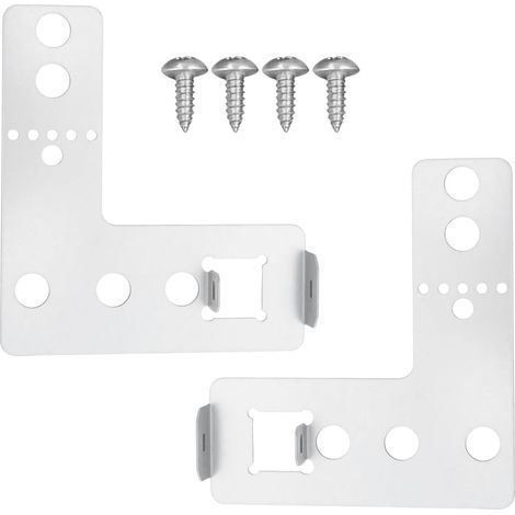 Lot de 2 Supports de montage Lave-vaisselle Acier inoxydable Réglable Compatible Bosch Siemens Neff Cuisine (1/5)