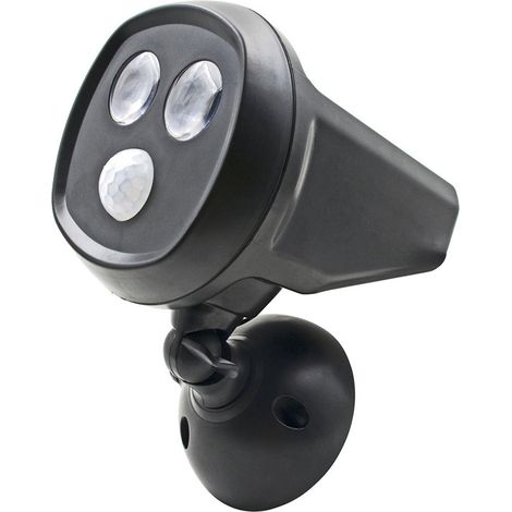 Projecteur extérieur à détecteur de mouvement, éclairage LED sans fil, projecteur LED extérieur, tête rotative à 360°, applique murale extérieure (1/4)