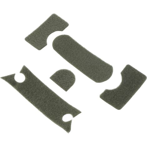 Lot de 5 attaches auto-agrippantes universelles pour casque, à monter soi-même, vertes et épaisses, compatibles avec les casques MICH et M88. (1/5)