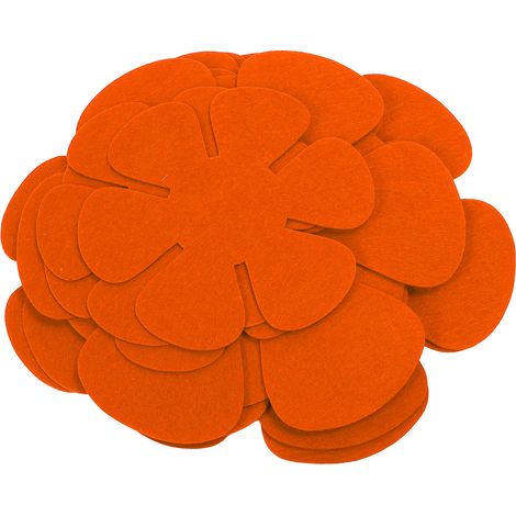 Lot de 12 protège-casseroles en feutre empilables, séparateurs et compartiments pour ustensiles de cuisine, orange (1/5)