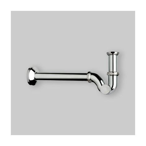 SIFONE ad S DA 1" LUX scarico acqua BAGNO LAVABO LAVANDINO ottone cromato (1/3)