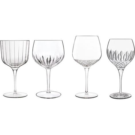 Verre Gin Selection 4pcs- Bach 60cl-roma  80,5cl - Diamante 65cl - Mixology 80cl - Billiet - Bormioli