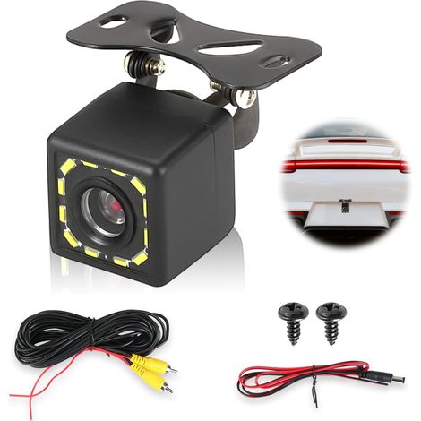 170° Weitwinkel-Rückfahrkamera, Super-Nachtsicht mit 12 LEDs, IP67 wasserdichte Mini-Kamera für die Rückfahrkamera-Installation in Autos, LKWs, Transportern, Wohnmobilen und Anhängern (1/5)