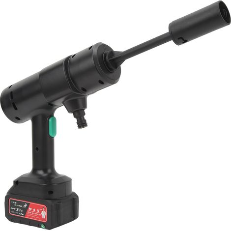 Nettoyeur Haute Pression Sans Fil 2,4 GPM Portatif Polyvalent avec Batterie 12000mAh, Prise UE 100-240V, Noir pour Voiture et Jardin (1/5)