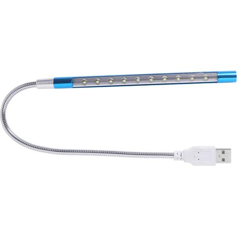 Lampe USB pour Ordinateur Portable, Clavier, Protection Oculaire, Métal Petite Lampe de Table, Flexible à Rotation 360°, Économie D’énergie, Usage Maison et Dortoir (1/5)