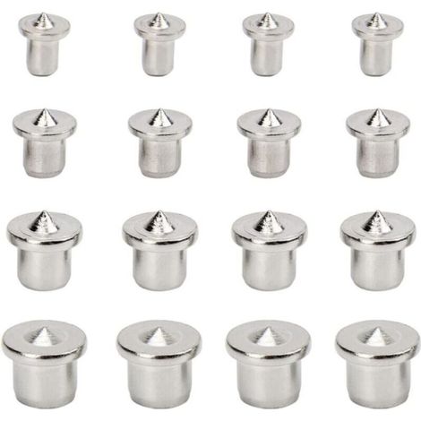 Set di 16 punte di centraggio per tasselli in legno, 6 mm, 8 mm, 10 mm, 12 mm (solide)