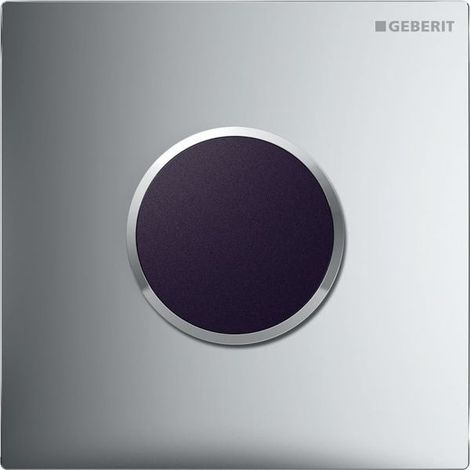 Geberit Betätigungsplatte für Urinalsteuerung Typ 10, rund, Zinkdruckguss, Chrom matt/Glänzend, Easy to Clean, 241925JQ1 (1/5)