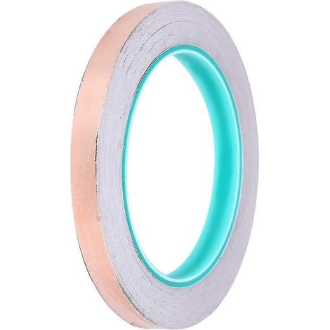 Ruban adhésif en cuivre double face conducteur 10 mm x 20 m, résistant aux interférences électromagnétiques (EMI), idéal comme cadeau. (1/5)