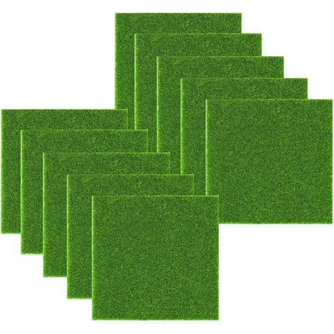 Miniature Moss Grass – 15 x 15 cm Fake Grass Mini Simulation Synthetic Lawn for Miniature Garden, Fake Grass Model, DIY Gardens and Landscaping (1/5)
