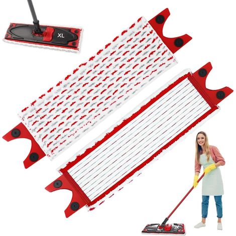 2 Pièces Rechange Microfibre,51x14cm Absorbante Lavage Sol Compatible Vileda UltraMax XL (1/5)