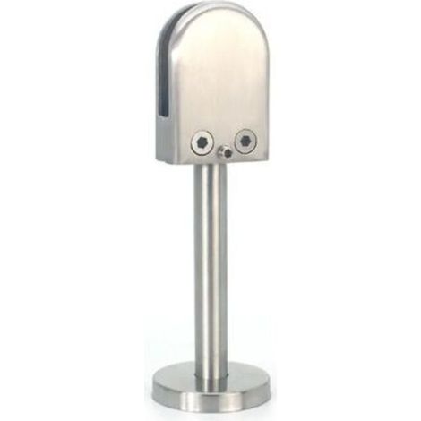 Support de montage en U pour panneau de verre sans cadre en acier inoxydable 304, tige de support en verre (tige de 60 mm), extra large, peut serrer du verre de 15 à 20 mm (1/2)