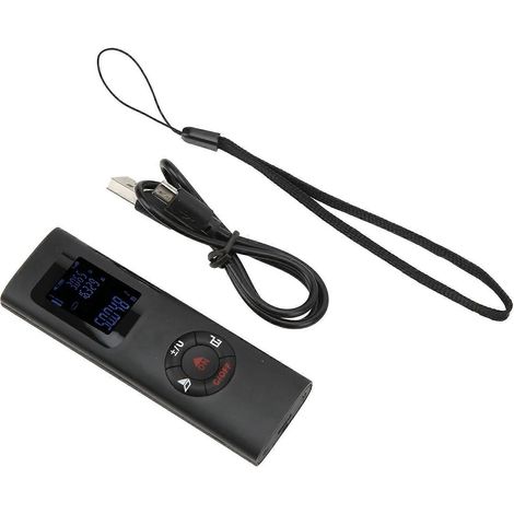 Télémètre laser portable 2024, étanche à la poussière et à l'eau (IP54), mini télémètre laser infrarouge avec écran LED, chargement USB, chargement par USB. (1/5)