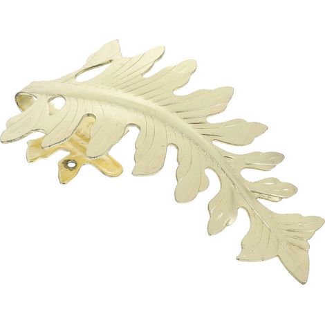 Embrasse de rideau décorative en forme de feuille, crochet pour embrasse de rideau-19X8CM-Golden (1/3)