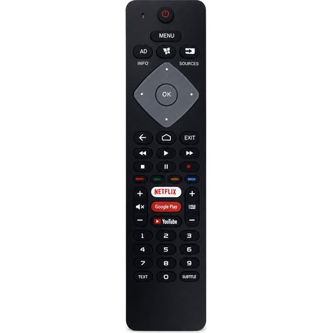 Télécommande TV compatible avec Philips BRC0884305 BRC0884301 BRC0884402/01 avec bouton Google Play (1/5)