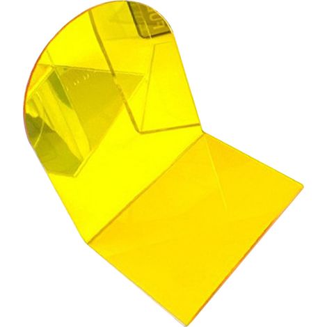 Paar robuste, rutschfeste, transparente Acryl-Buchstützen, gelbe L-Form, Schreibtischdekoration für Schüler oder Arbeitsbereiche (1/5)