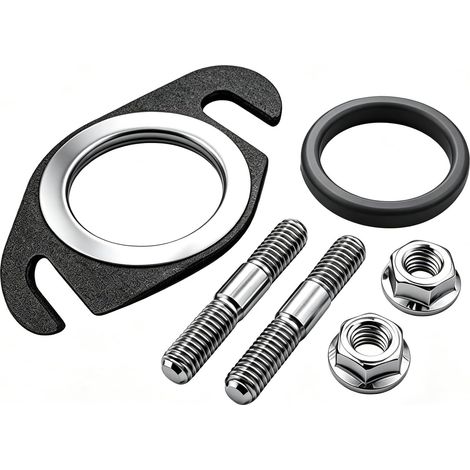 Kit de Joint d'Échappement pour 2T 50cc Scooter, Joint Graphite pour Collecteur et Silencieux, Inclut Joints et Goujons, Compatible avec Moteurs 2T 50cc, Idéal pour l'Entretien (1/5)