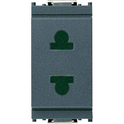 VIMAR - 16234 SICURY Steckdose 2P 15A USA+EU D4,8mm grau