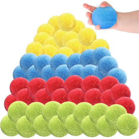 Balle Splash Réutilisable - Diamètre 5 cm - En Polyester - Pour Jeux Aquatiques Extérieurs Et Intérieurs - Lot De 60 (1/5)