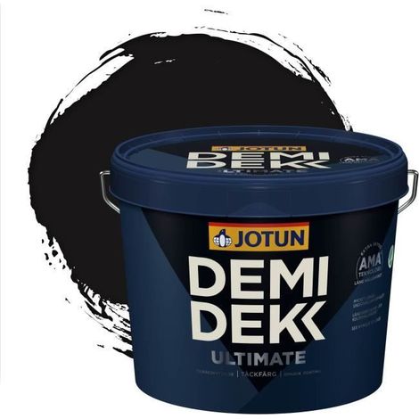 JOTUN - Peinture Bois, Lasure Opaque pour Extérieur et Intérieur Satinée - DEMI DEKK ULTIMATE - RAL 8022 - Brun Noir - 3L (1/2)