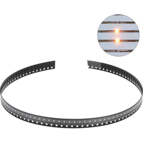 100 diodes LED SMD, composants électroniques haute résistance, minuscules et basse tension pour circuits imprimés DIY (jaune) (1/5)