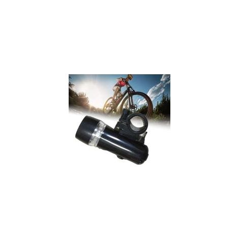 Éclairage vélo avec 5 LED, signal lumineux, phare avant ultra-brillant en plastique noir pour une utilisation nocturne. (1/5)