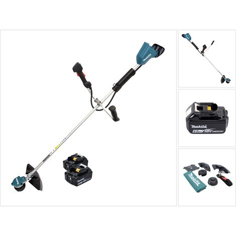 Makita DUR 368 AG Akku Freischneider 36 V ( 2 x 18 V ) Zweihandgriff Brushless + 2x Akku 6,0 Ah - ohne Ladegerät