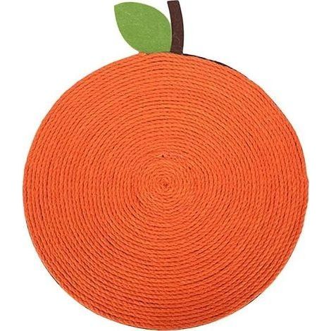 Planche à gratter pour chat,Tapis Griffoir pour Chat Tapis en sisal Tapis anti-rayures EVA anti-dérapant chat jouet protection canapé meubles(style orange) (1/4)