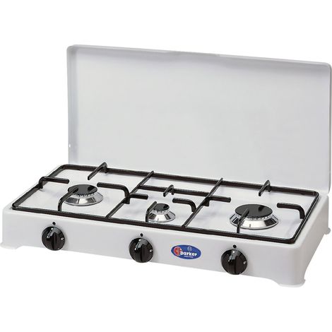 CF Parker 5327 GP cocina de gas blanca 3 quemadores