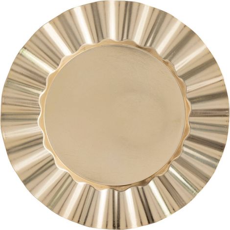 Plato de presentación Colorama de Noël D33cm borde ondulado dorado - Feeric lights & christmas