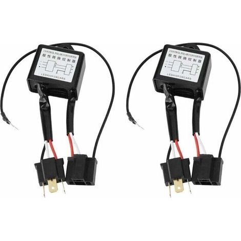 2 unidades de polaridad inversa, adaptador de interruptor convertidor negativo LED de aleación, interruptor de polaridad inversa de polaridad negativa para H4-Crezuo