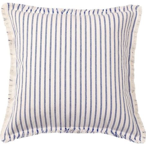 Coussin blanc a rayures bleu clair 45x45 cm talina 200002144 200002144 200002144 (1/2)