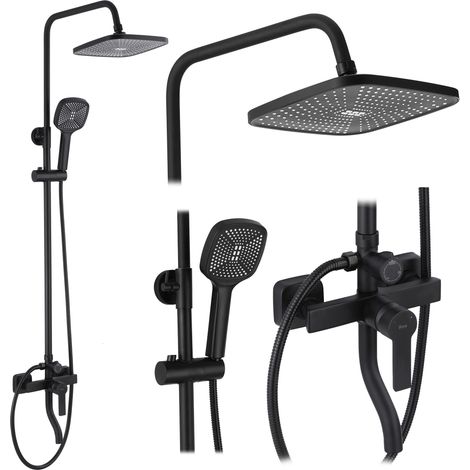Shower Set with Spout REA Argus Black (1/5)
