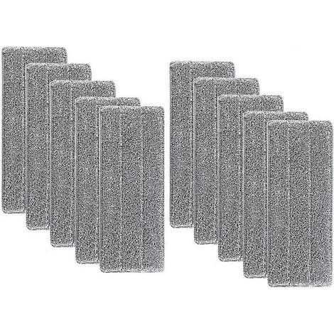 Recharges de têtes de balai super absorbantes - Balai de nettoyage lavable en microfibre pour la maison (10 pièces) (1/4)