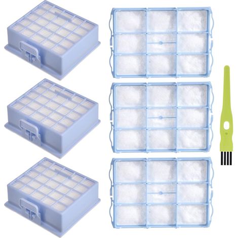 Ersetzt 3x HEPA Filter+3x Motorschutzfilter für Siemens VS06G VS06B VS06C VSZ3 (Z3.0) Serie VSZ31423 VSZ31455 VSZ31456 VSZ31466 für Siemens Synchropower, Geeignet für Bosch BSG6 / BSGL3 / BSGL4 Serie (1/5)