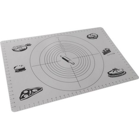 Planche À Pâtisserie - 65x45 Cm - Surface Mesurée - Adhérente - Gris Clair (1/5)