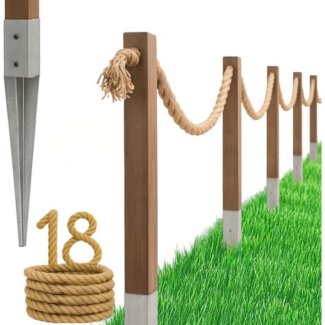 Cloture Bogateco Corde de Jute 18 m avec Kit de Montage Inclus (1/5)