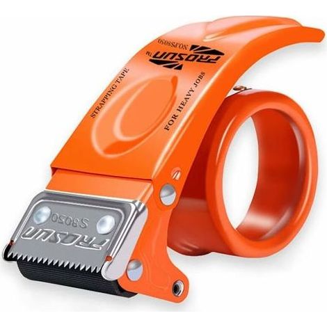 TAISHENGDA Klebebandabroller, manueller Abroller für 50 mm (2 Zoll) Verpackungsklebeband, Handabroller, Orange (1/5)