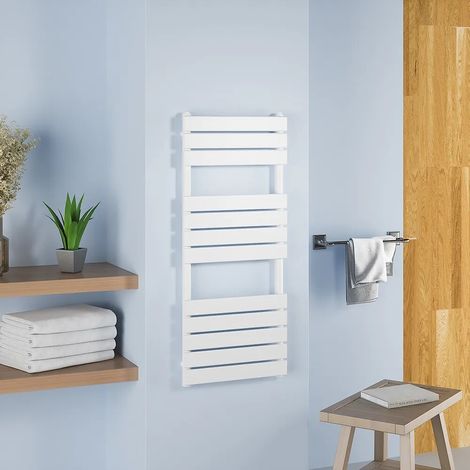 Radiateur sèche serviettes 1200x500 blanc entraxe 450 Sirio (1/4)